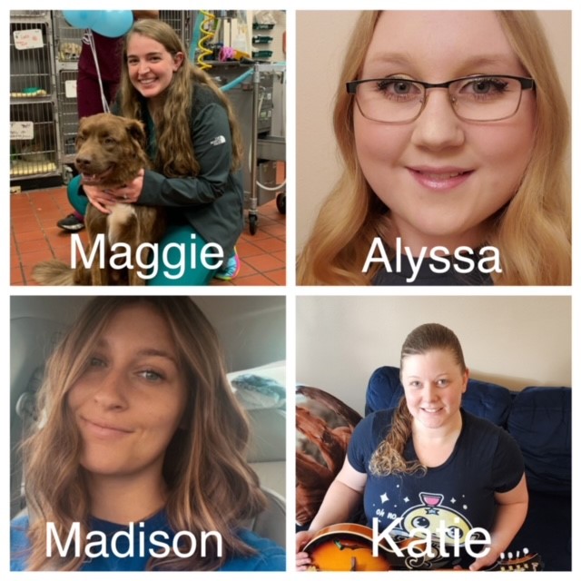 Assistants Maggie, Alyssa, Madison, Katie